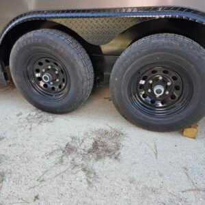 8.5×24 Enclosed Car Hauler for Sale – Charcoal Gray | 7' Interior | Extended Tongue | Spring Assist Ramp - Image 7