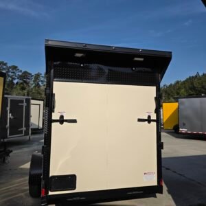 6×10 Cargo Trailer for Sale – Pearl White | 6'9" Interior | 3500 lb Axles | Rear Ramp Door - Image 2