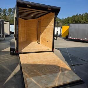 6×10 Cargo Trailer for Sale – Pearl White | 6'9" Interior | 3500 lb Axles | Rear Ramp Door - Image 4