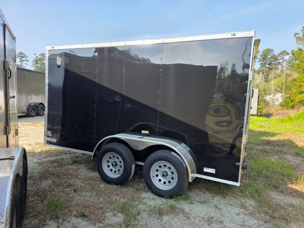 ENCLOSED 7x12 Black Cargo Trailer
