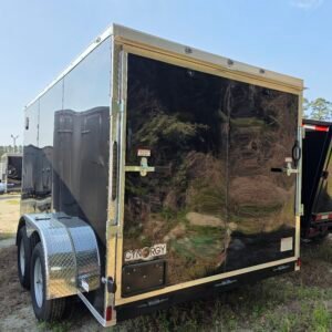 ENCLOSED 7x12 Black Cargo Trailer - Image 4