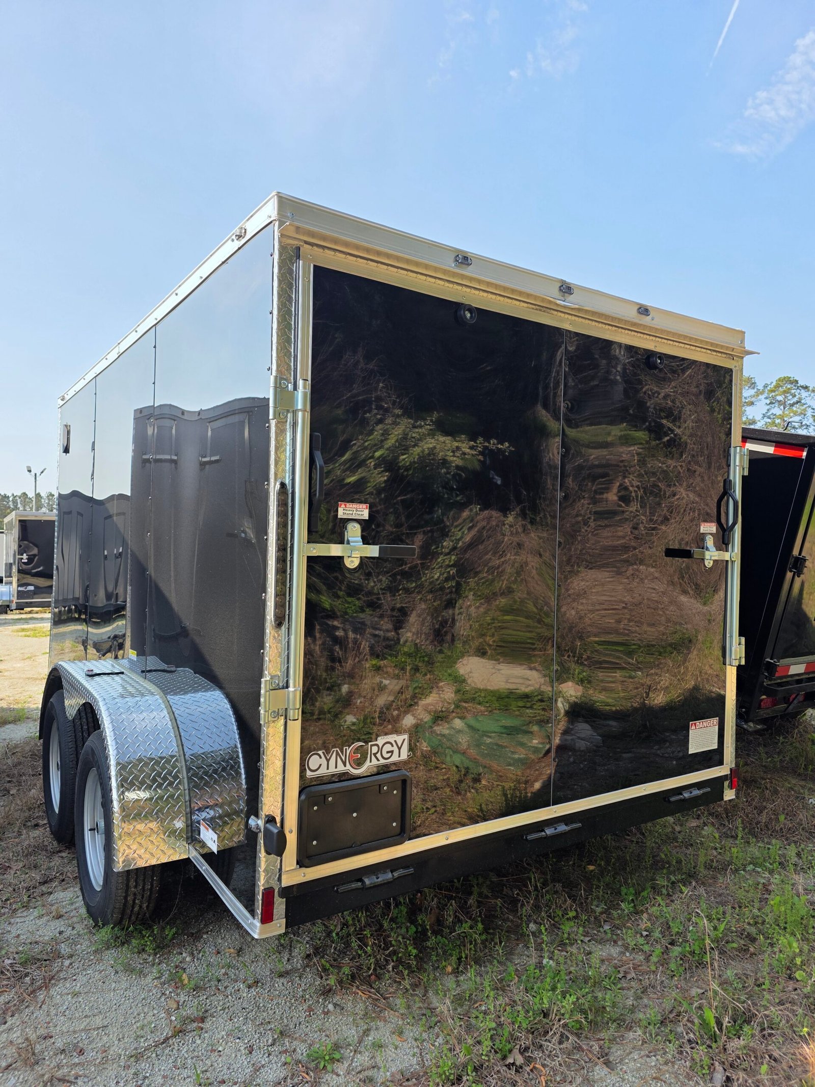 ENCLOSED 7x12 Black Cargo Trailer - Image 4