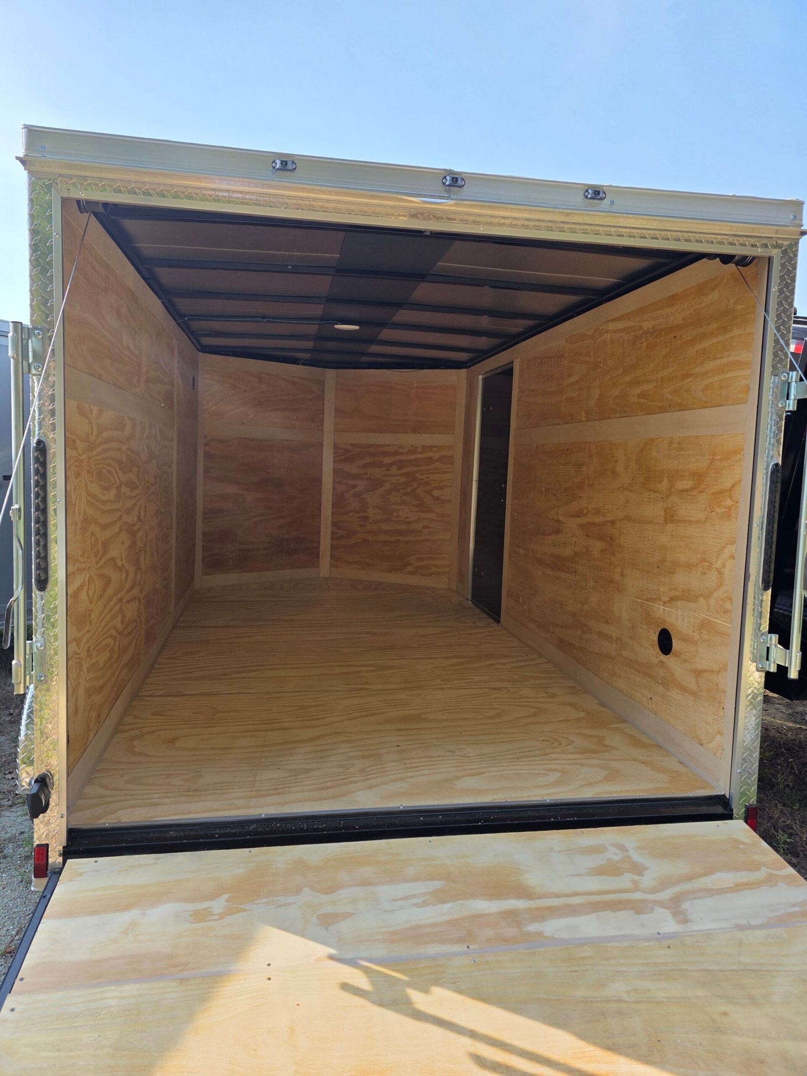 ENCLOSED 7x12 Black Cargo Trailer - Image 3