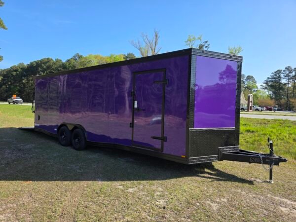 ENCLOSED 8.5×24 Purple Car Hauler