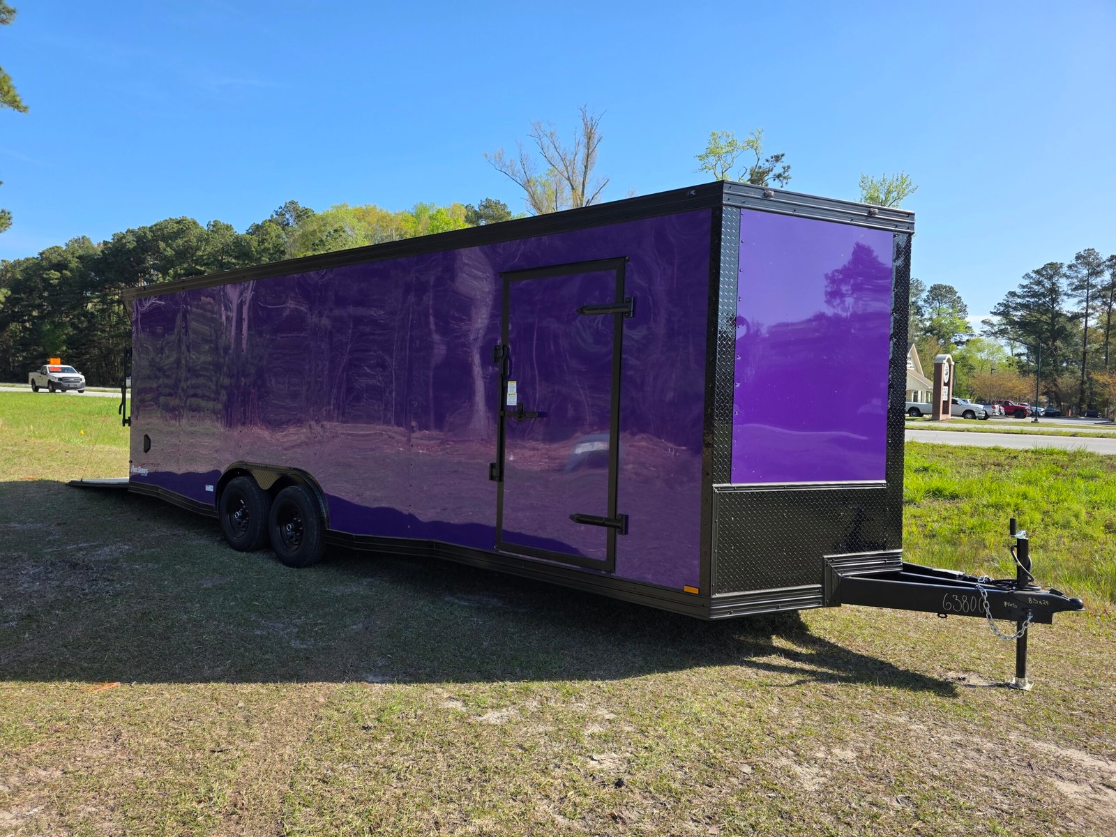 ENCLOSED 8.5×24 Purple Car Hauler - Image 1