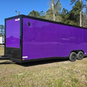 ENCLOSED 8.5×24 Purple Car Hauler - Image 3
