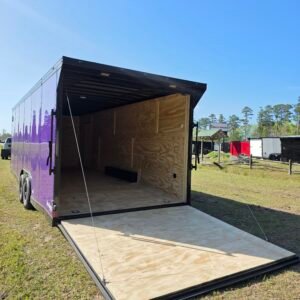 ENCLOSED 8.5×24 Purple Car Hauler - Image 5