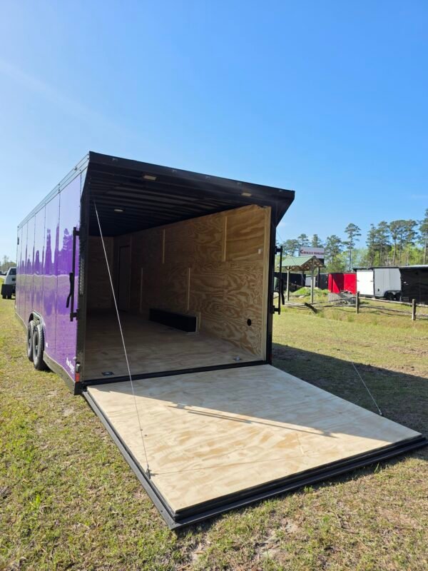 ENCLOSED 8.5×24 Purple Car Hauler