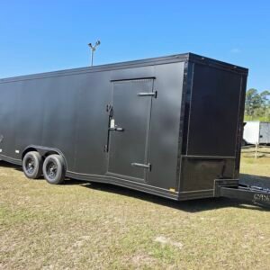 Enclosed 8.5x20 Matte Black Cargo/Car Hauler
