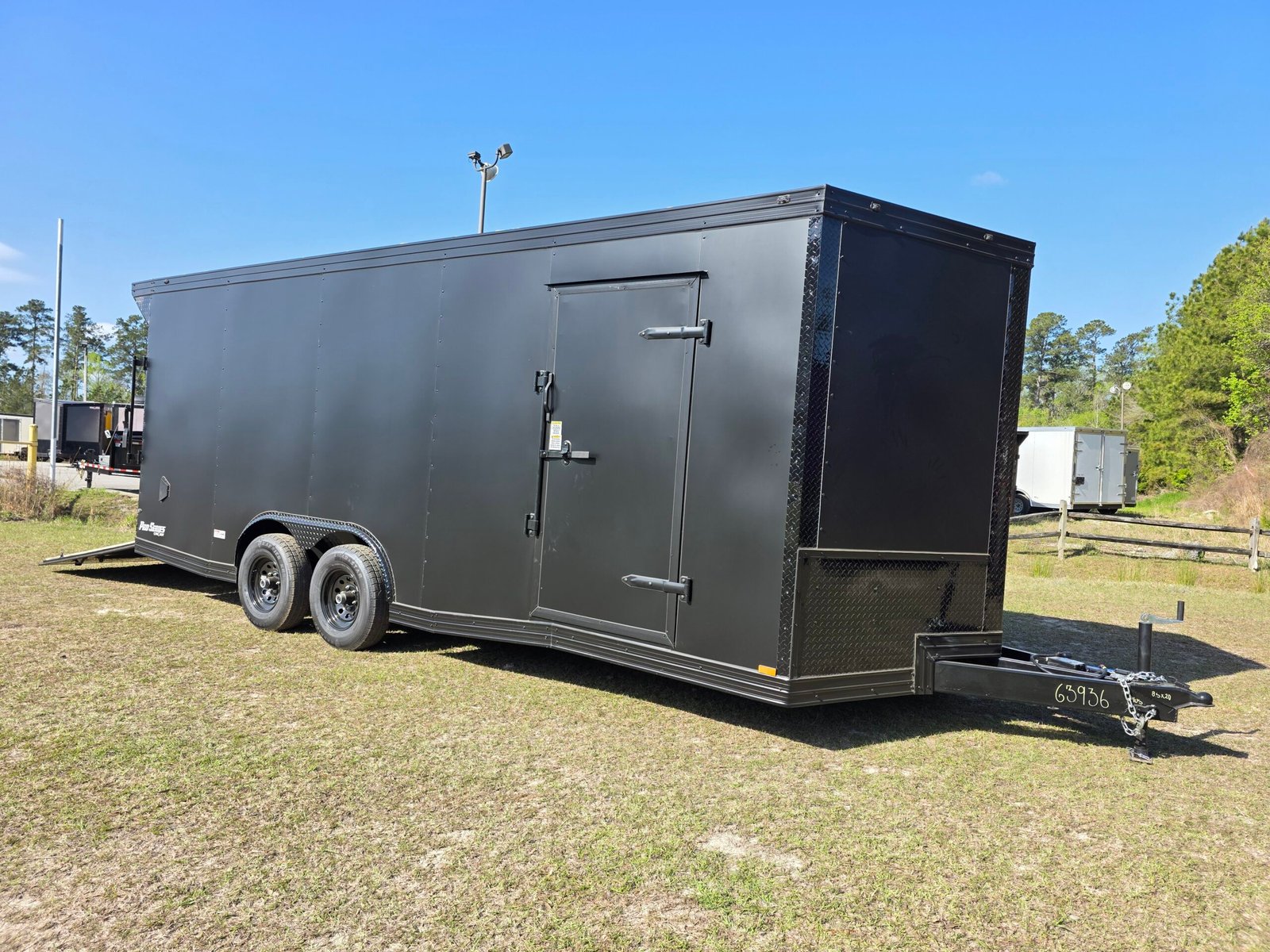 Enclosed 8.5x20 Matte Black Cargo/Car Hauler - Image 1