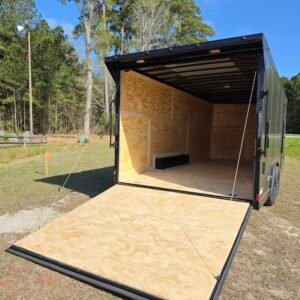 Enclosed 8.5x20 Matte Black Cargo/Car Hauler - Image 3