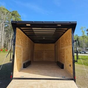 Enclosed 8.5x20 Matte Black Cargo/Car Hauler - Image 4