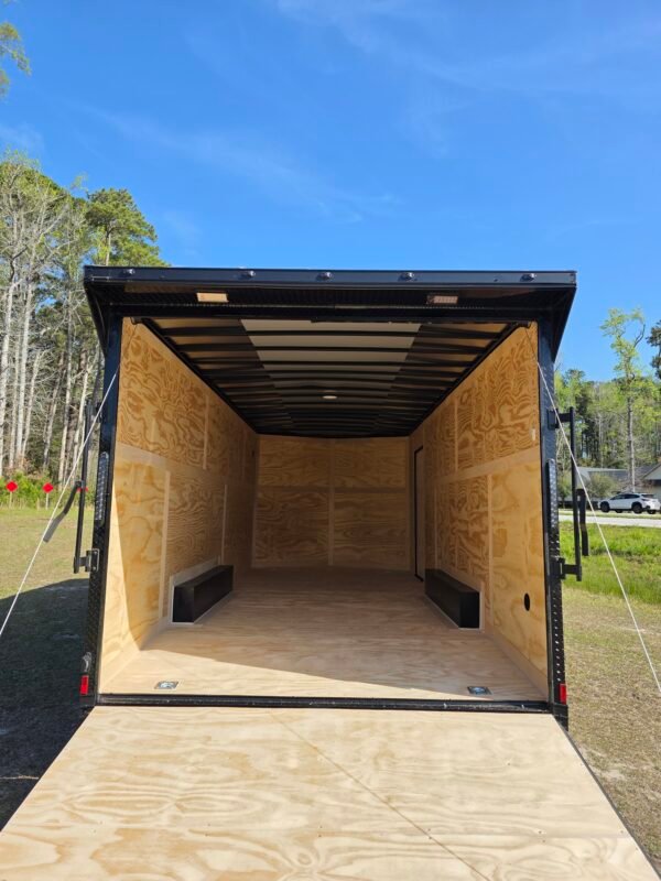 Enclosed 8.5x20 Matte Black Cargo/Car Hauler