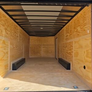 Enclosed 8.5x20 Matte Black Cargo/Car Hauler - Image 5