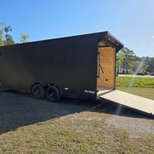Enclosed 8.5x20 Matte Black Cargo/Car Hauler - Image 7
