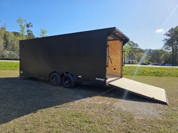 Enclosed 8.5x20 Matte Black Cargo/Car Hauler