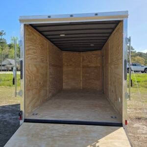 7×14 Enclosed Cargo Trailer for Sale – White | 7' Interior | Ramp Door | 3500 lb Axles - Image 5