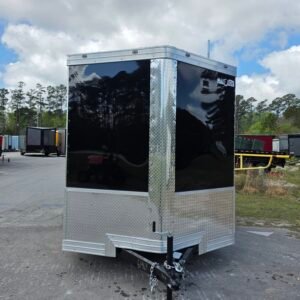 7×14 Enclosed Cargo Trailer for Sale – Black | 7' Interior | Ramp Door | Pro Series Package - Image 2