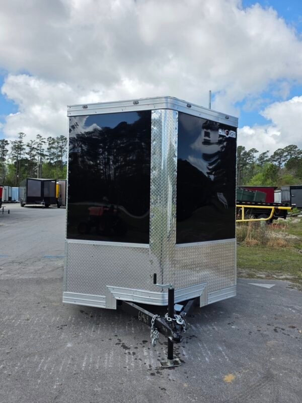7×14 Enclosed Cargo Trailer for Sale – Black | 7' Interior | Ramp Door | Pro Series Package
