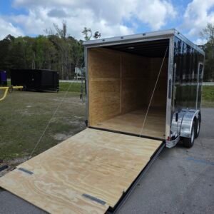 7×14 Enclosed Cargo Trailer for Sale – Black | 7' Interior | Ramp Door | Pro Series Package - Image 3