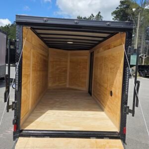 5×10 Cargo Trailer for Sale – Red | 5' Interior | 2990 lb Axle | Rear Ramp Door | Side Entry - Image 5