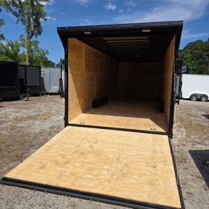 8.5×24 Enclosed Car Hauler Trailer – Pepsi Blue | 5200 lb Axles | Pro Series & Blackout Package - Image 5