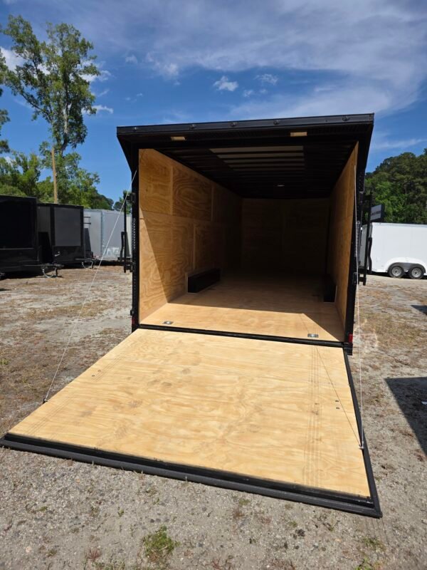 8.5×24 Enclosed Car Hauler Trailer – Pepsi Blue | 5200 lb Axles | Pro Series & Blackout Package