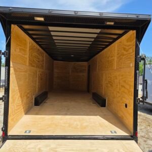 8.5×24 Enclosed Car Hauler Trailer – Pepsi Blue | 5200 lb Axles | Pro Series & Blackout Package - Image 6