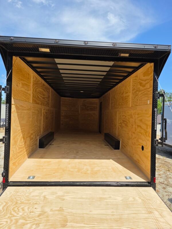 8.5×24 Enclosed Car Hauler Trailer – Pepsi Blue | 5200 lb Axles | Pro Series & Blackout Package