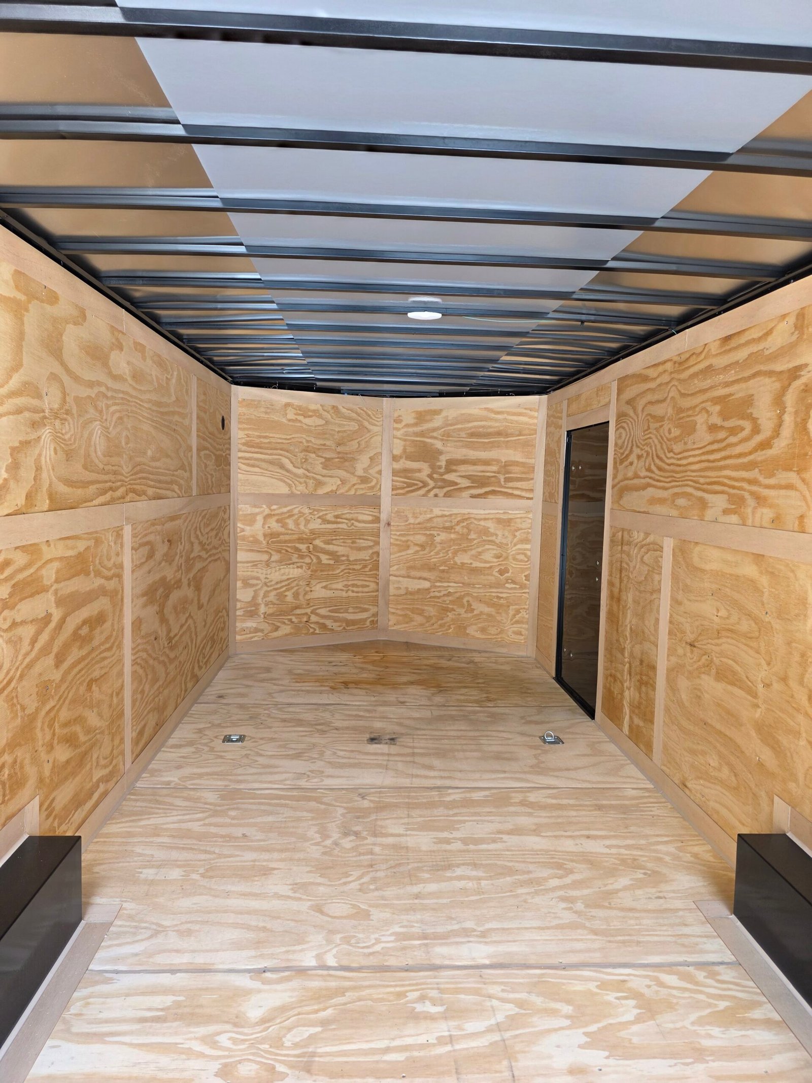 8.5×24 Enclosed Car Hauler Trailer – Pepsi Blue | 5200 lb Axles | Pro Series & Blackout Package - Image 7