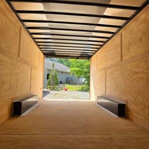 8.5×24 Enclosed Car Hauler Trailer – Pepsi Blue | 5200 lb Axles | Pro Series & Blackout Package - Image 8