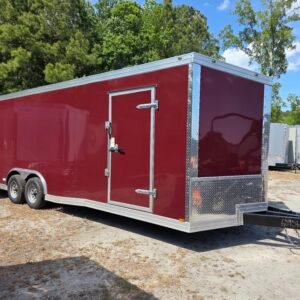 8.5x24 Enclosed Car Hauler – Brandy Wine | Premium Space, Strength & Style