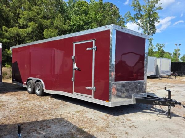 8.5x24 Enclosed Car Hauler – Brandy Wine | Premium Space, Strength & Style
