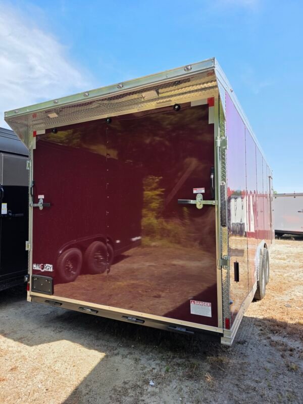 8.5x24 Enclosed Car Hauler – Brandy Wine | Premium Space, Strength & Style