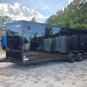 8.5x24 Enclosed Car Hauler – Black | 7' Interior Height | 500 LB Torsion Axles | 9' Mega Escape Door - Image 2