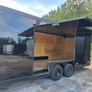 8.5x24 Enclosed Car Hauler – Black | 7' Interior Height | 500 LB Torsion Axles | 9' Mega Escape Door - Image 3