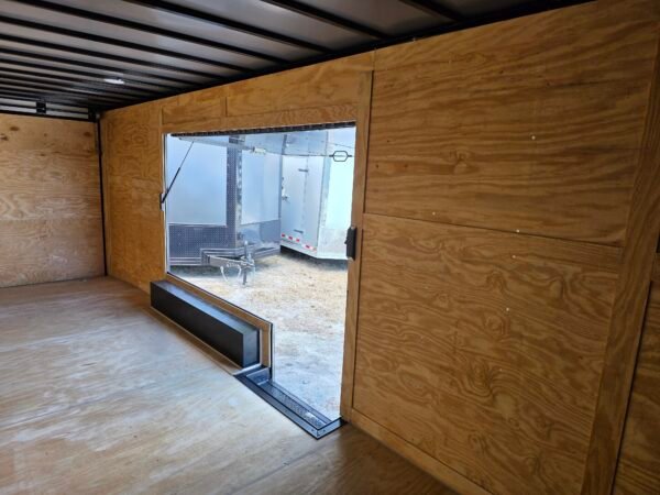 8.5x24 Enclosed Car Hauler – Black | 7' Interior Height | 500 LB Torsion Axles | 9' Mega Escape Door