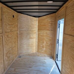 6×12 Cargo Trailer for Sale – Black | 7' Interior | Rear Ramp w/ Flap | D-Rings | Side Door - Image 6