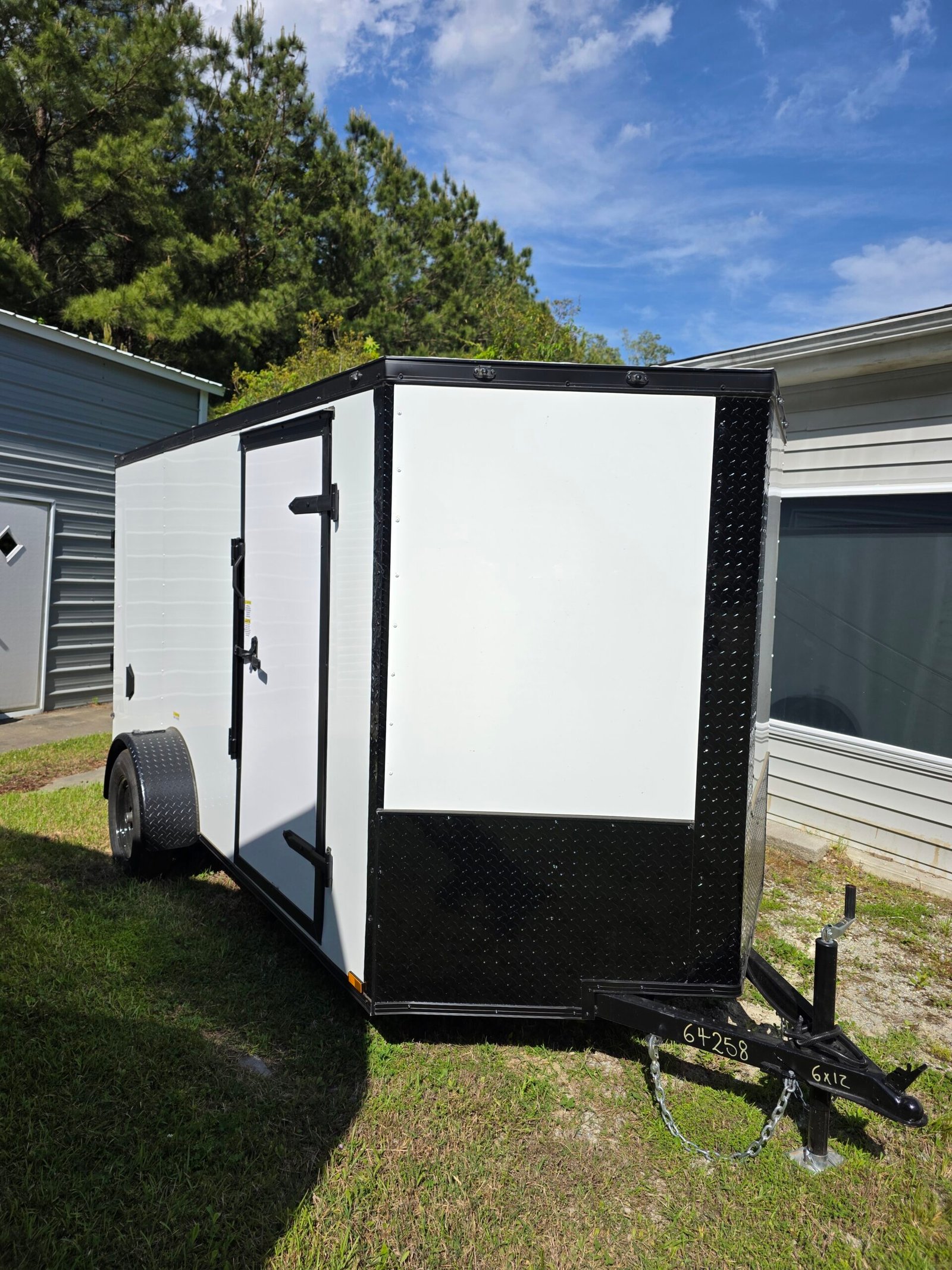 6x12 Enclosed Cargo Trailer – White | 6