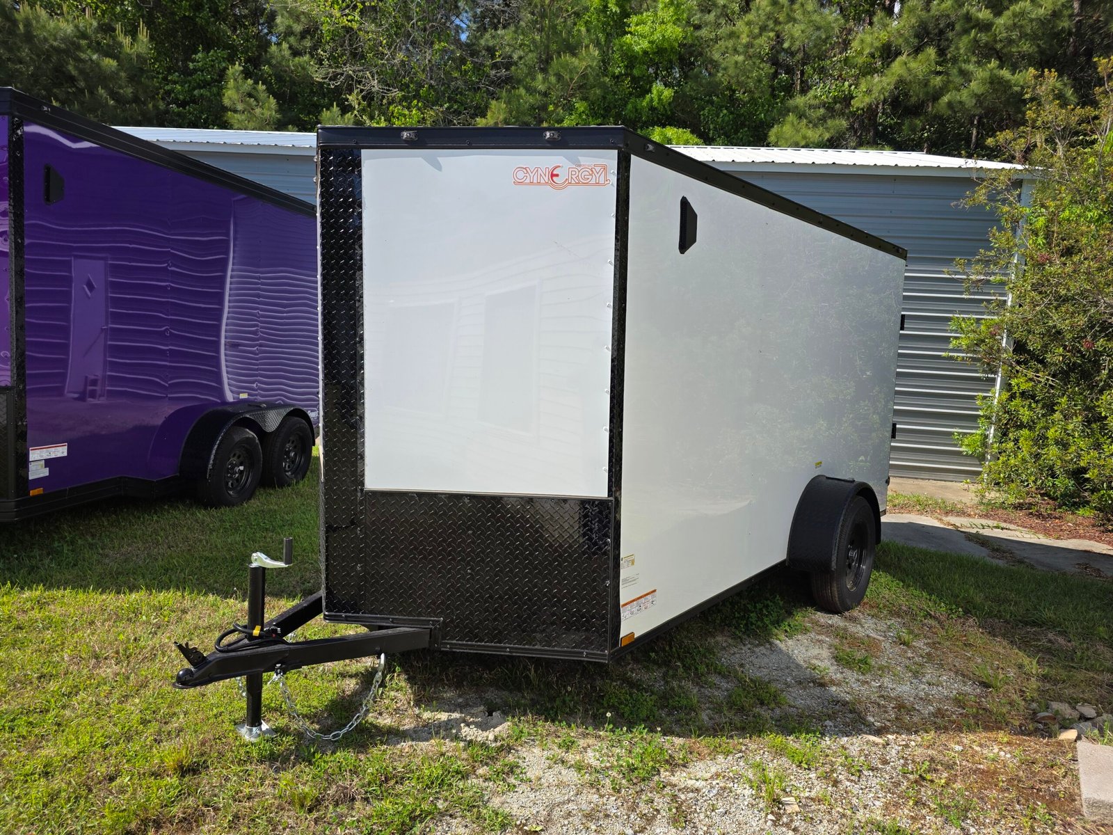 6x12 Enclosed Cargo Trailer – White | 6