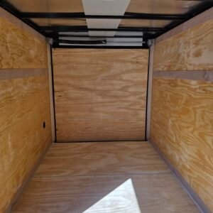 6x12 Enclosed Cargo Trailer – White | 6' Interior | Rear Ramp | 3500 lb Axles - Image 4
