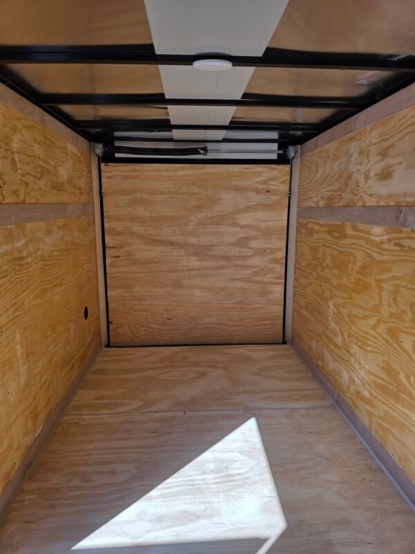 6x12 Enclosed Cargo Trailer – White | 6' Interior | Rear Ramp | 3500 lb Axles