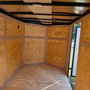 6x12 Enclosed Cargo Trailer – White | 6' Interior | Rear Ramp | 3500 lb Axles - Image 5