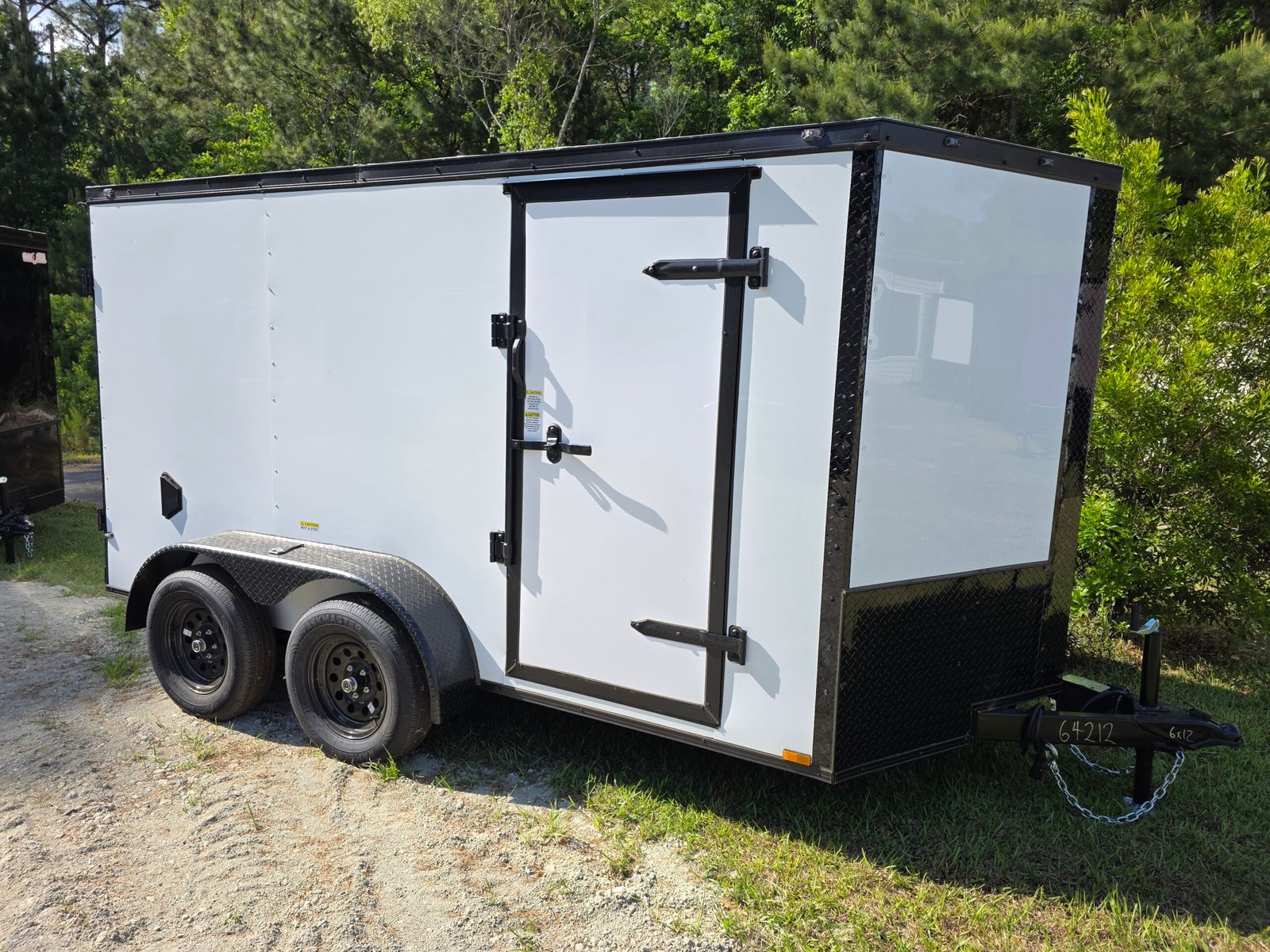 6×12 Enclosed Cargo Trailer – White | 6