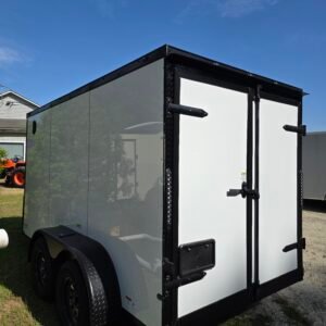 6×12 Enclosed Cargo Trailer – White | 6' Interior | Double Rear Doors | Blackout Package - Image 5