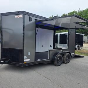 7×14 Enclosed Cargo Trailer – Black | 7' Interior | Escape Door | 30 AMP Electrical | Pro Series & Blackout - Image 2