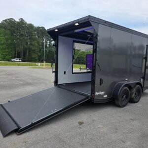 7×14 Enclosed Cargo Trailer – Black | 7' Interior | Escape Door | 30 AMP Electrical | Pro Series & Blackout - Image 3