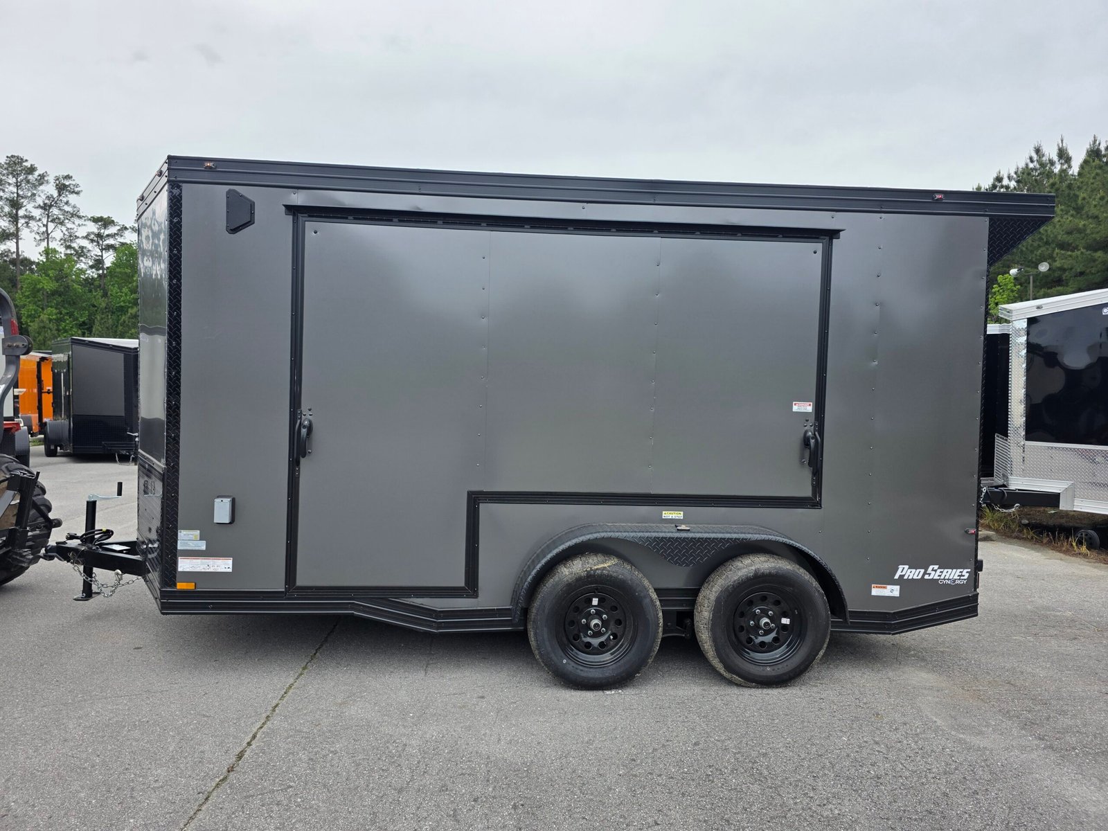 7×14 Enclosed Cargo Trailer – Black | 7