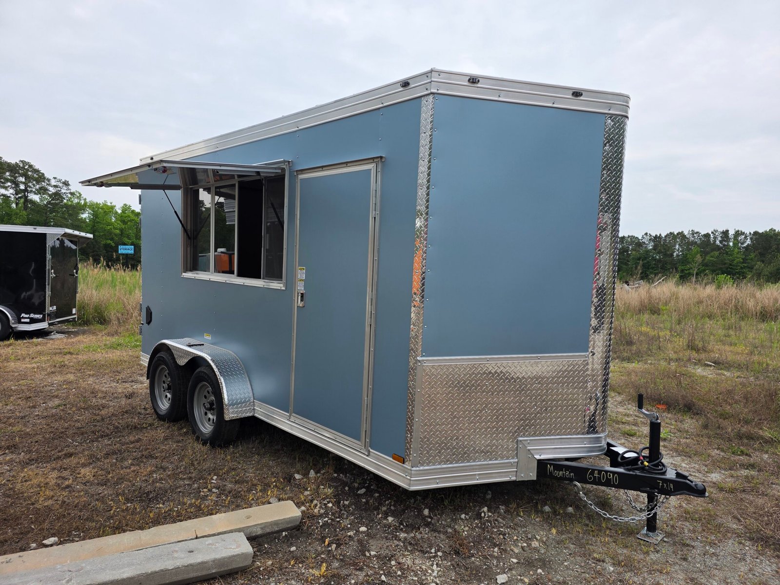 7×14 Concession Trailer – Blue Metallic | 3×6 Serving Window | Pro Series | 7