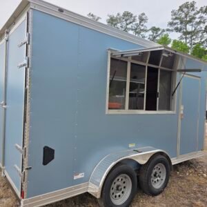 7×14 Concession Trailer – Blue Metallic | 3×6 Serving Window | Pro Series | 7' Interior - Image 5